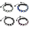 Wholesale Adjustable Shamballa Bracelet Jewelry With Clay Beads(9pcs) BR84